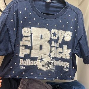 Vintage Dallas Cowboys tee with rhinestones